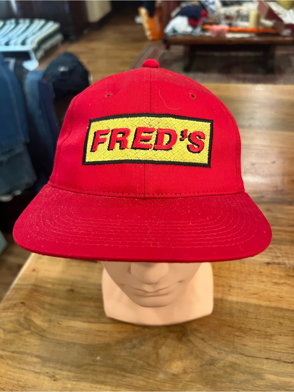 Fred Red Cap with Yellow Embroidered Logo